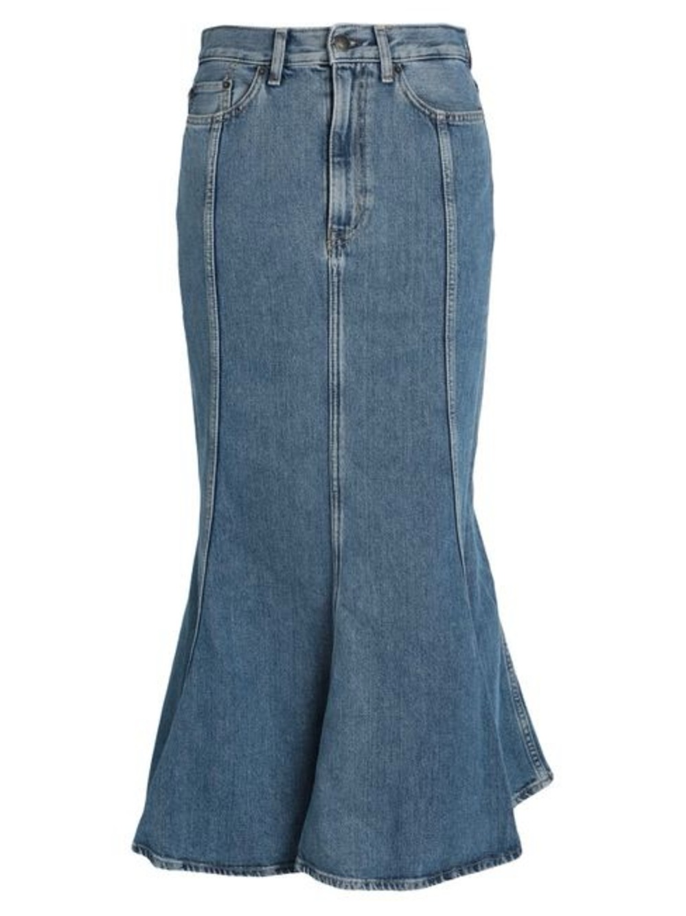 COS Long Denim Flared Skirt